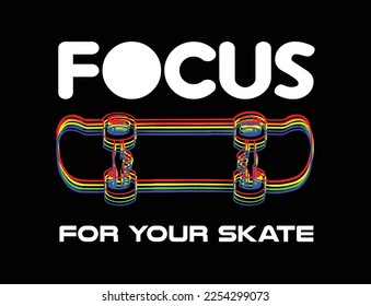 Skate Boarding Image vector iluustration for your cteative t shirt or Design.