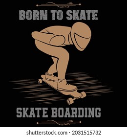 skate boarding man t-shirt design 