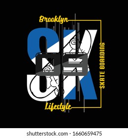 skate boarding slogan typography graphic artistic concept for print t shirt,vector illustration