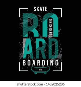 skate boarding typography design t shirt vector,vector-illustration