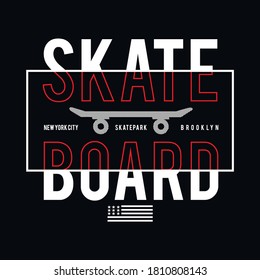 skate boarding typography design,vector illustration