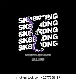 Skate boarding,NYC,Brooklyn sport typography, t-shirt graphics, vectors