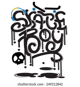 skate boy typography