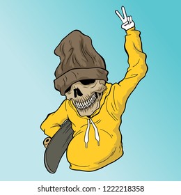 skate boy vector