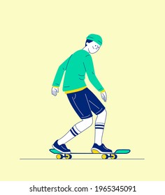 Skate Boys Vector Illustration Characters Stock Vector (Royalty Free ...