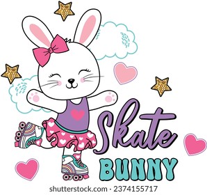 skate bunny graphic tees for girl design