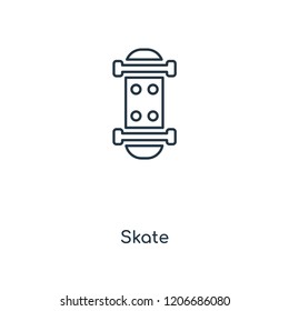 Skate concept line icon. Linear Skate concept outline symbol design. This simple element illustration can be used for web and mobile UI/UX.