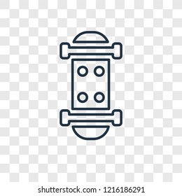 Skate concept vector linear icon isolated on transparent background, Skate concept transparency concept in outline style