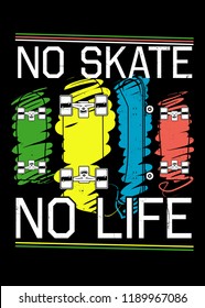 skate design colorful poster kids apparel clothes distressed