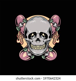 skate or die illustration vector design