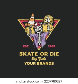 Schlittschuh oder die T-Grafik, Vektorgrafik.