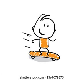 
skate Doodle style vector illustration object isolated hand draw