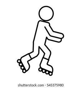skate extreme sport icon vector illustration design