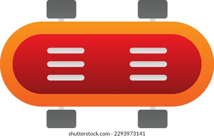 Skate Flat Gradient Vector Icon Design