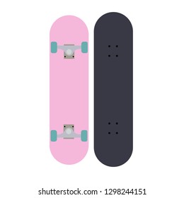 skate for girls flat illustration