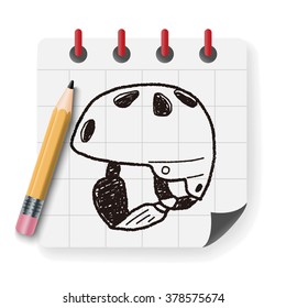 skate helmet doodle