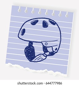 skate helmet doodle