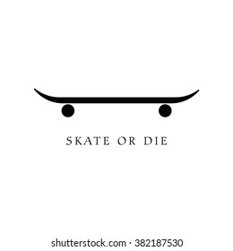 skate icon illustration in black color