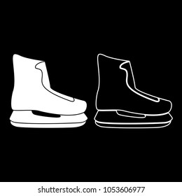 Skate icon set white color