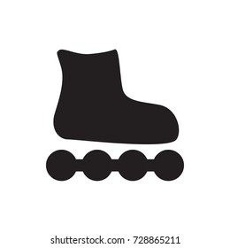 Skate icon. Vector isolated icon for web and mobile on white background.