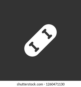 skate icon vector. skate sign on black background. skate icon for web and app