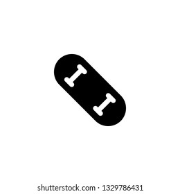 Vektorillustration des Skatsymbol. Skateboard-Schild auf weißem Hintergrund. Skilangsymbol für Web und App