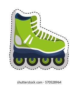 skate line isolated icon vector illustration design