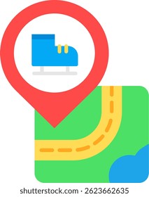 Skate Line vector Icon Design
