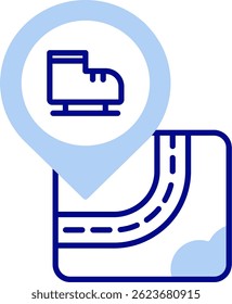 Skate Line vector Icon Design