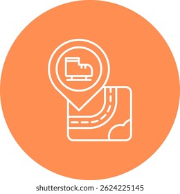 Skate Line vector Icon Design