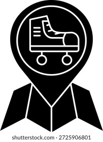 Design de ícone de vetor de Linha de Skate