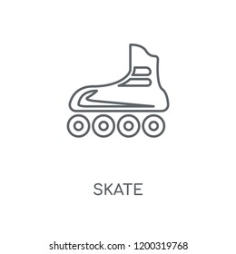 Skate linear icon. Skate concept stroke symbol design. Thin graphic elements vector illustration, outline pattern on a white background, eps 10.