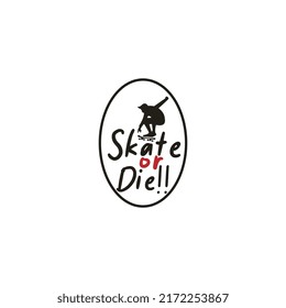 skate logo design template icon vector illustration