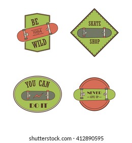 Skate logo set in vector.  Perfect for web, banner, print.