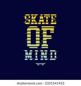  Skate Of Mind, Brooklyn,NYC , typography graphic design, for t-shirt prints, vector illustration