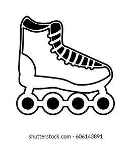 skate online isolated icon vector illustration design
