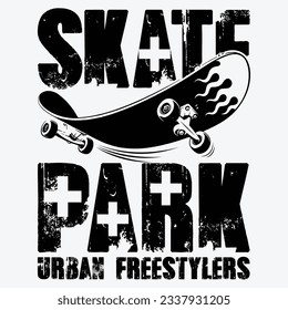 Skate Park Freestyle Skateboard Skater Gifts for Boys  Men T-Shirt