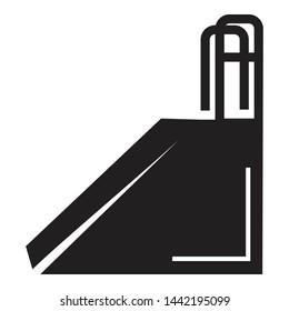Skate park hill icon. Simple illustration of skate park hill vector icon for web design isolated on white background