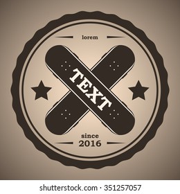 Skate Park icon. Skateboard logo.