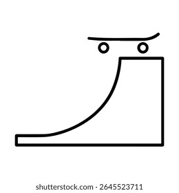 ícone de linha de estacionamento de skate no vetor de fundo branco
Ícone vetorial de urbanismo sobre fundo branco