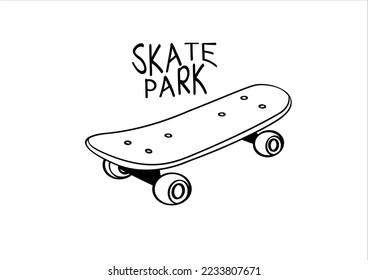 skate pink vector design art 