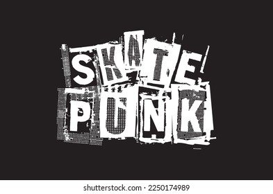 Skate Punk Typography Vector Design