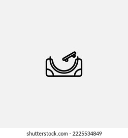 Skate ramp icon sign vector,Symbol, logo illustration for web and mobile