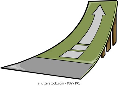 Skate Ramp Vector Illustration