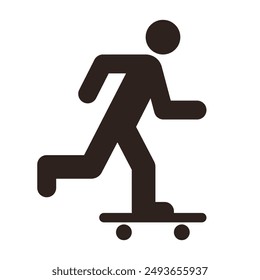 Skate rider icon. Park skateboard. Urban sport isolated on white background