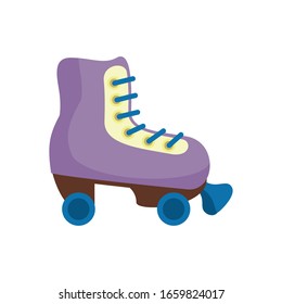 skate roller child toy flat style icon vector illustration design