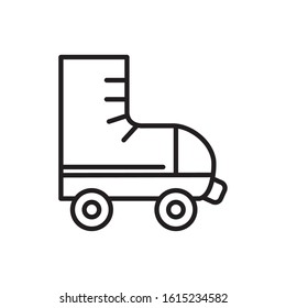 skate roller transport linear design vector illustration