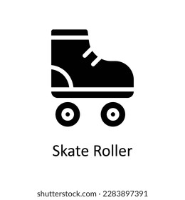 vector de rodillos de patinaje   Iconos sólidos. Material gráfico simple