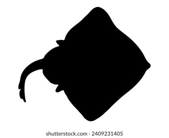 Skate, Seafood silhouette vector art
