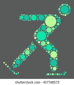 skate shape vector design by color point